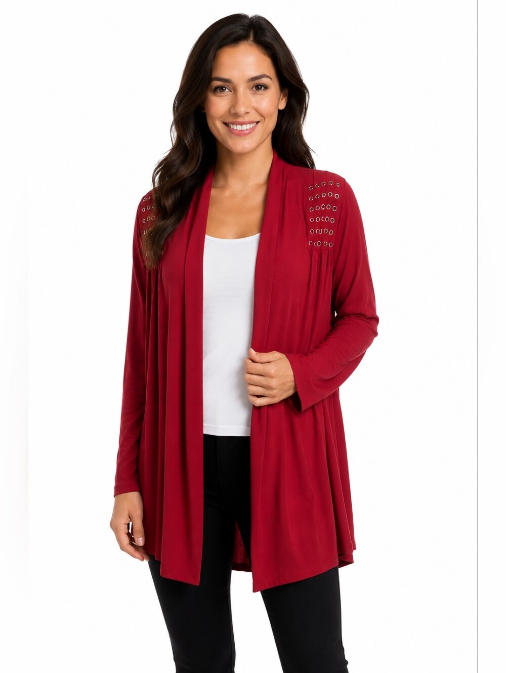 Belldini Burgundy Open  Cardigan S